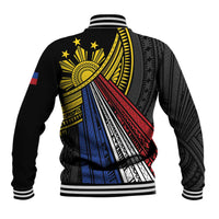 Philippines Sun Baseball Jacket Pasifika Tribal Style LT7 - Polynesian Pride