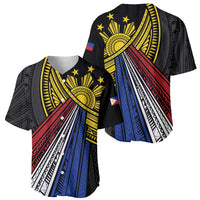Philippines Sun Baseball Jersey Pasifika Tribal Style LT7 - Polynesian Pride