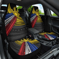 Philippines Sun Car Seat Cover Pasifika Tribal Style LT7 One Size Black - Polynesian Pride