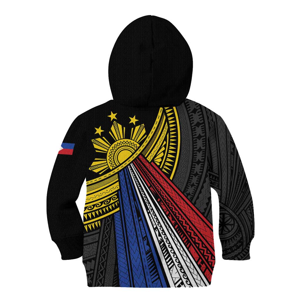 Philippines Sun Kid Hoodie Pasifika Tribal Style LT7 - Polynesian Pride