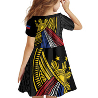 Philippines Sun Kid Short Sleeve Dress Pasifika Tribal Style LT7 - Polynesian Pride