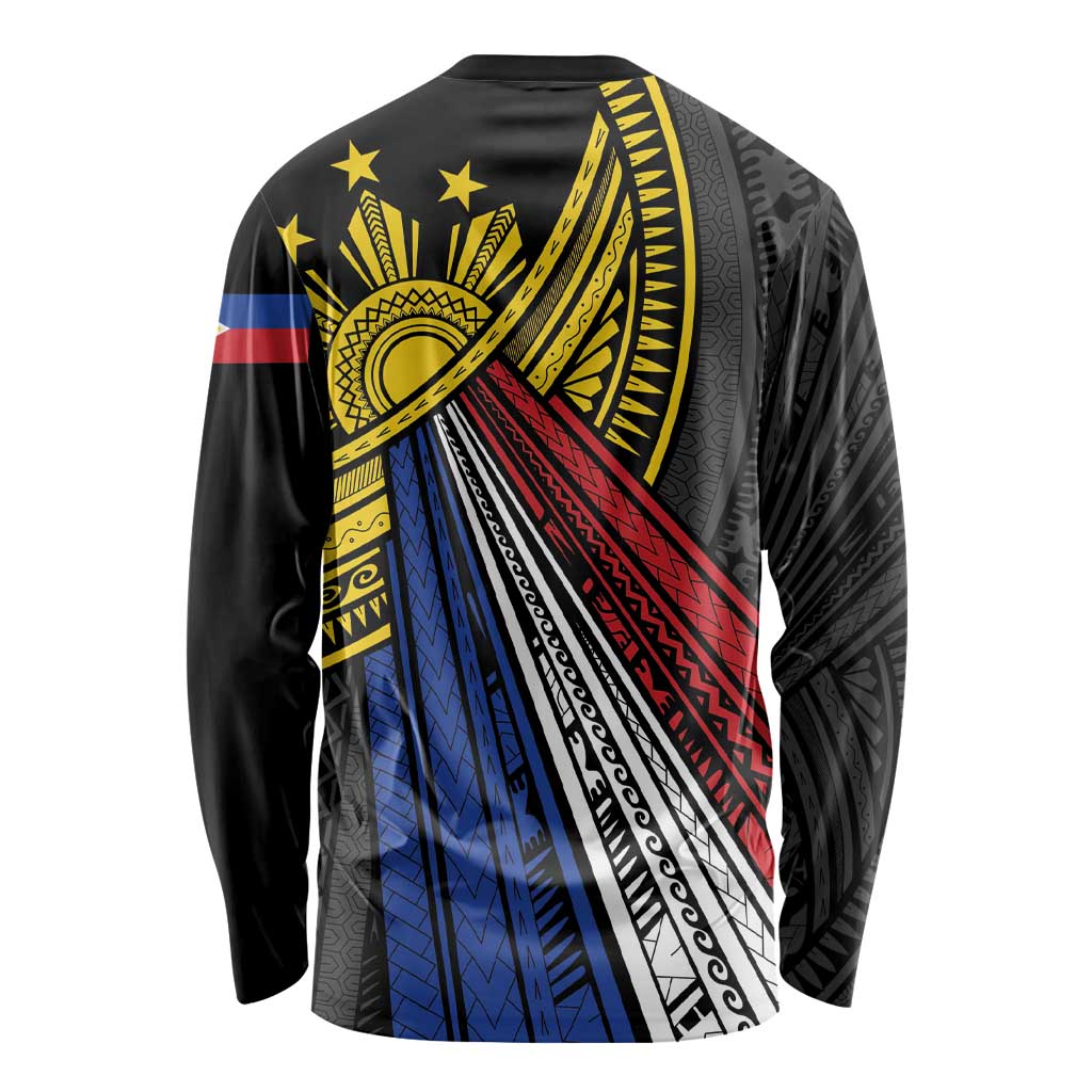 Philippines Sun Long Sleeve Shirt Pasifika Tribal Style LT7 - Polynesian Pride