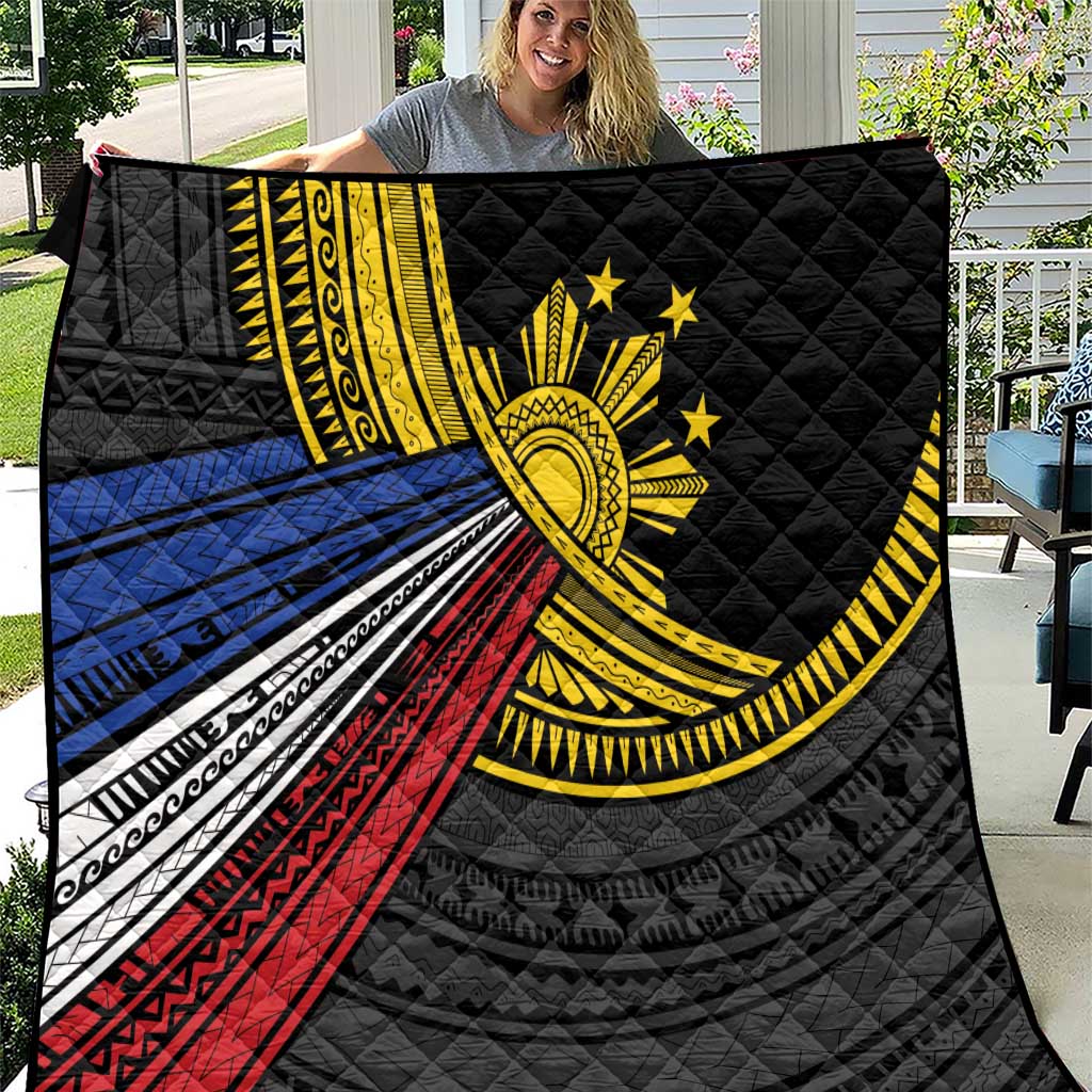 Philippines Sun Quilt Pasifika Tribal Style LT7 Black - Polynesian Pride