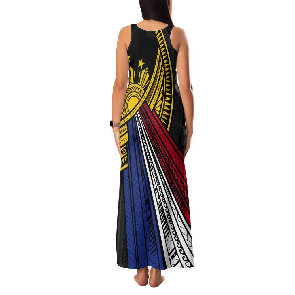 Philippines Sun Tank Maxi Dress Pasifika Tribal Style LT7 - Polynesian Pride