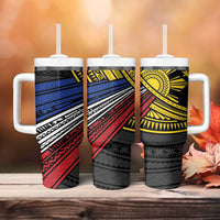 Philippines Sun Tumbler With Handle Pasifika Tribal Style LT7 - Polynesian Pride