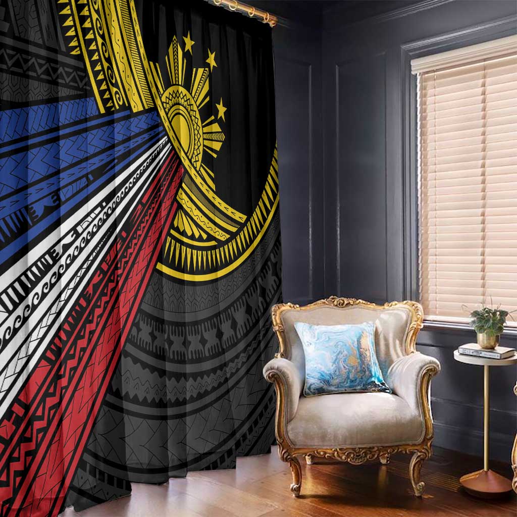 Philippines Sun Window Curtain Pasifika Tribal Style LT7 - Polynesian Pride