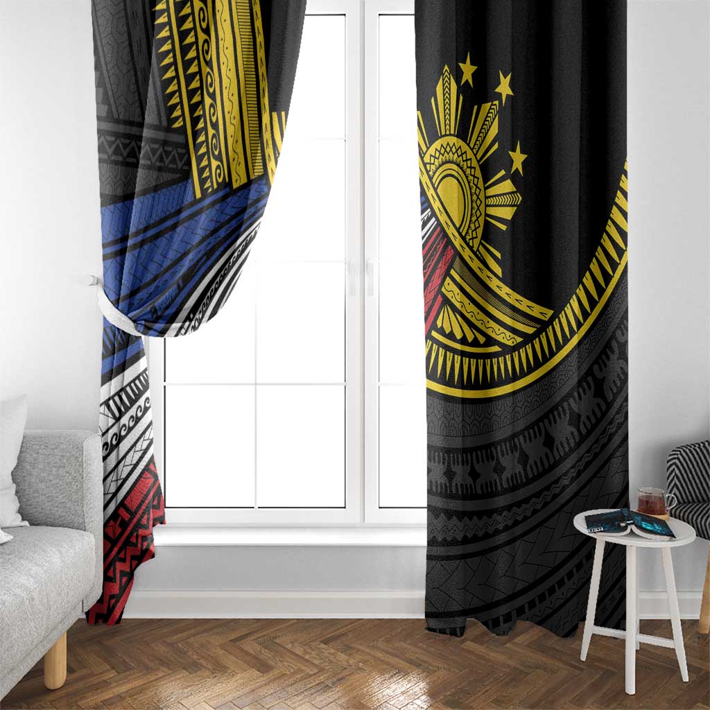 Philippines Sun Window Curtain Pasifika Tribal Style LT7 - Polynesian Pride