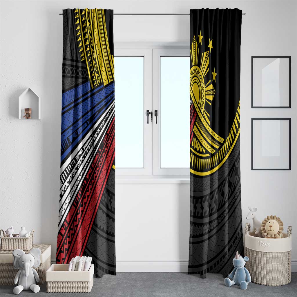 Philippines Sun Window Curtain Pasifika Tribal Style LT7 - Polynesian Pride