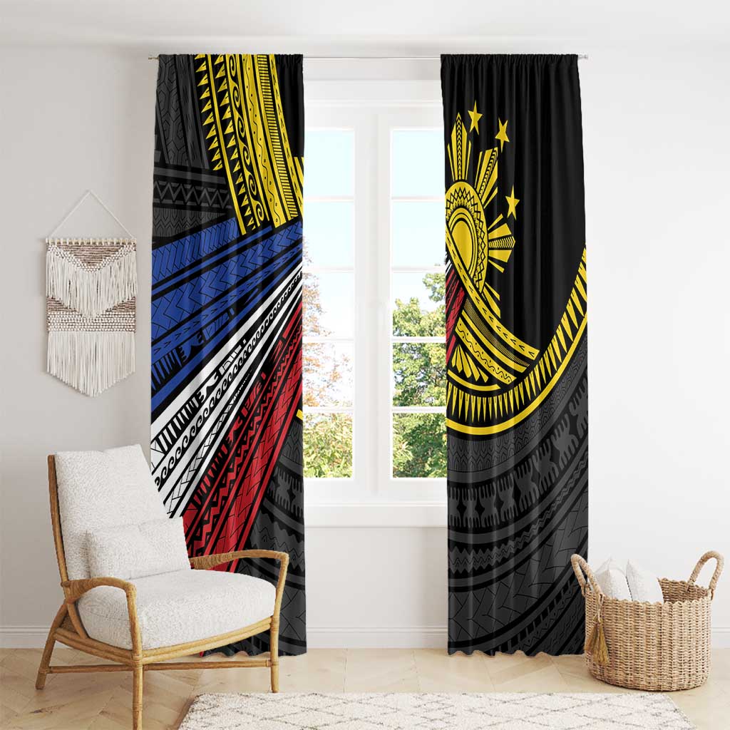 Philippines Sun Window Curtain Pasifika Tribal Style LT7 - Polynesian Pride