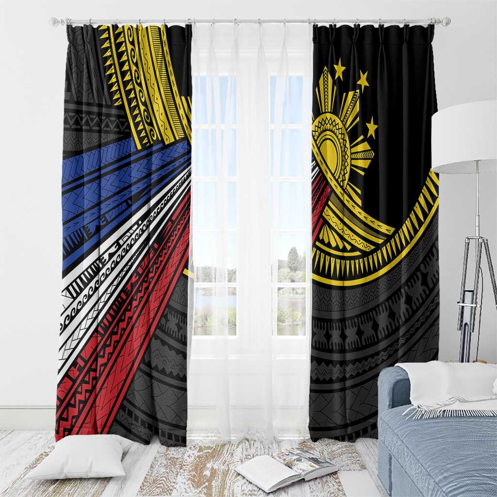 Philippines Sun Window Curtain Pasifika Tribal Style LT7 - Polynesian Pride