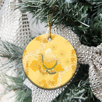 Hawaii Oahu Island Flowers Lei Ceramic Ornament Yellow Ilima Mix Plumeria LT7 - Polynesian Pride