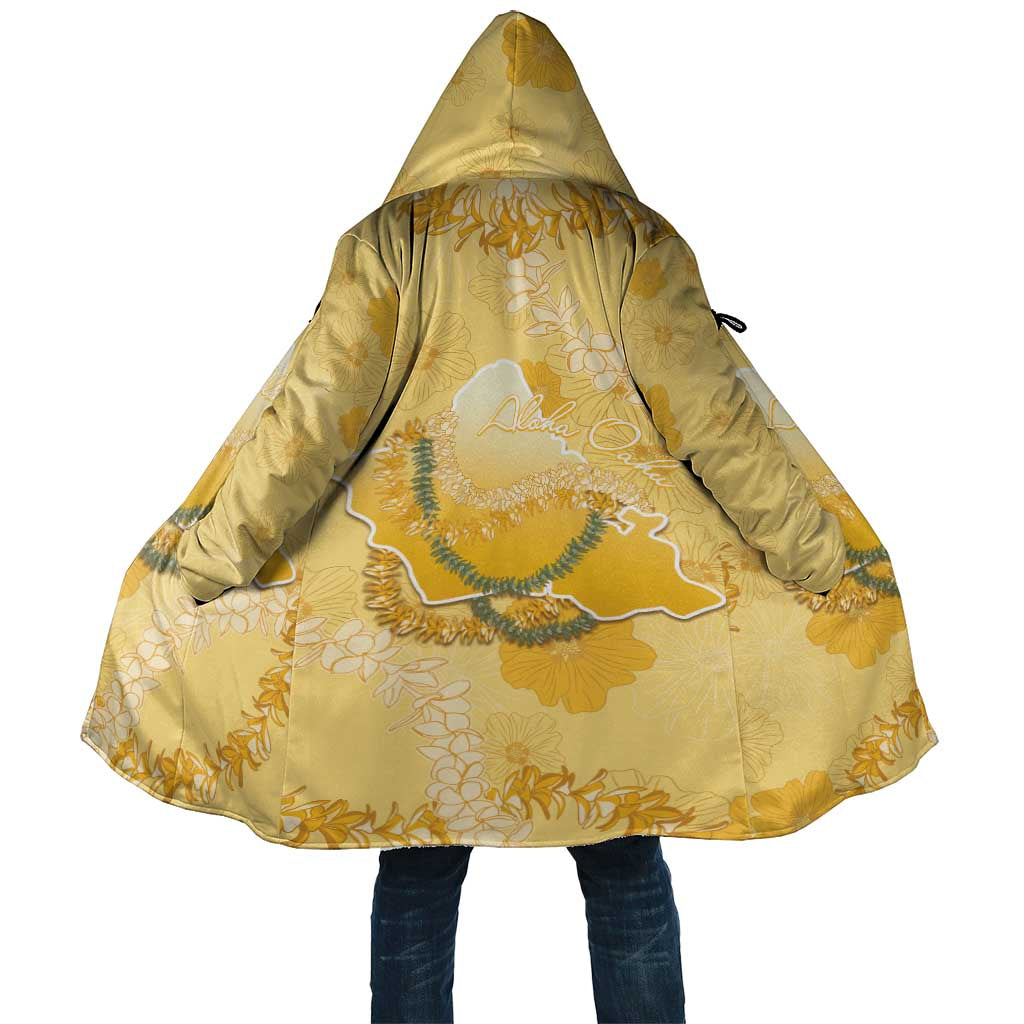 Hawaii Oahu Island Flowers Lei Cloak Yellow Ilima Mix Plumeria LT7 Unisex Yellow - Polynesian Pride