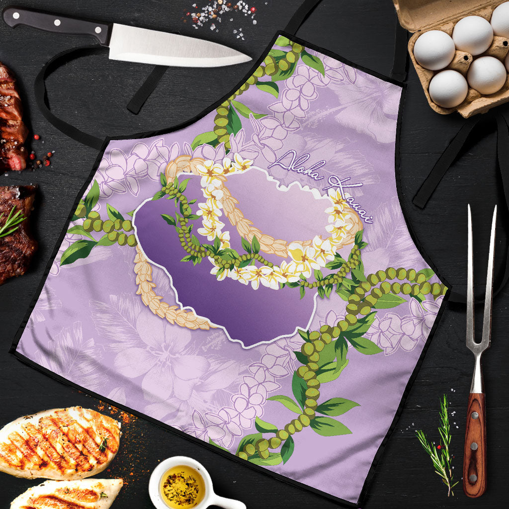 Hawaii Kauai Island Flowers Lei Apron Mokihana Lei LT7 Lavender - Polynesian Pride