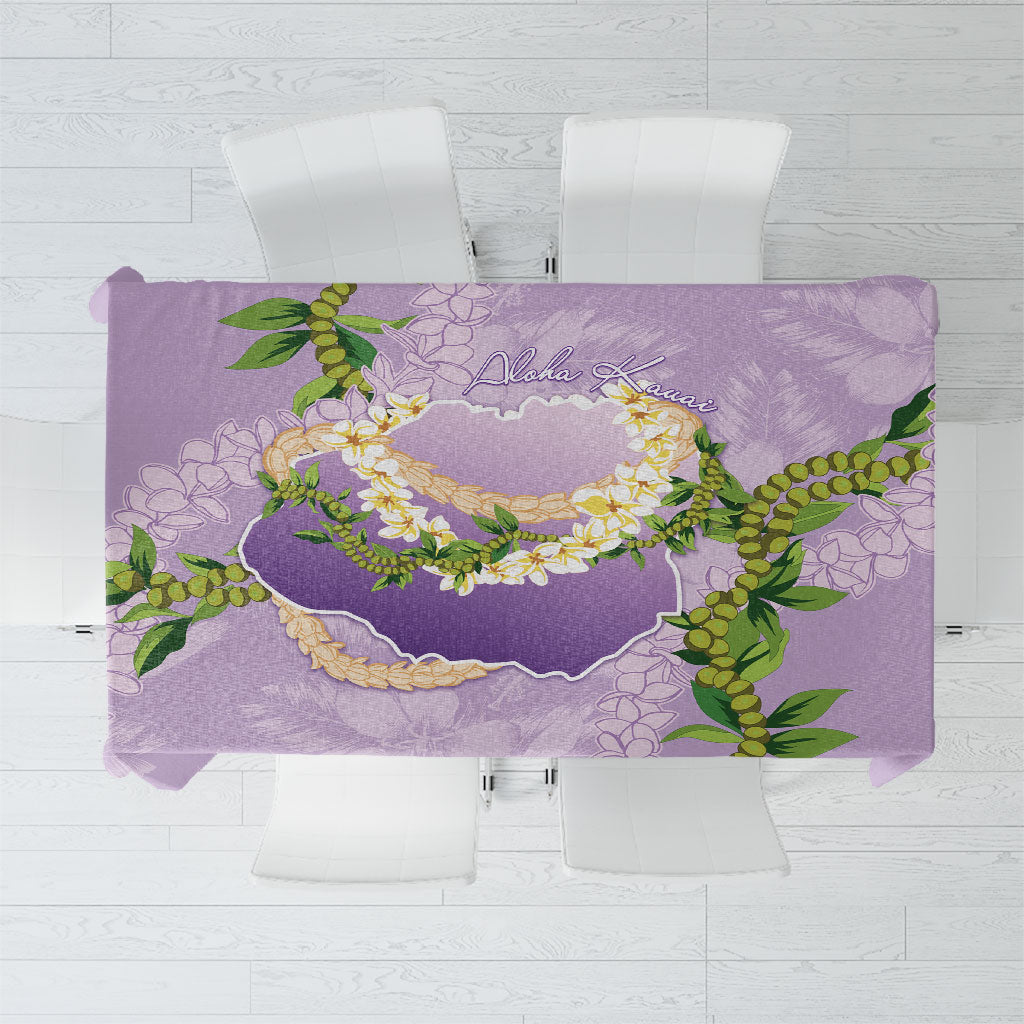 Hawaii Kauai Island Flowers Lei Tablecloth Mokihana Lei LT7 Lavender - Polynesian Pride