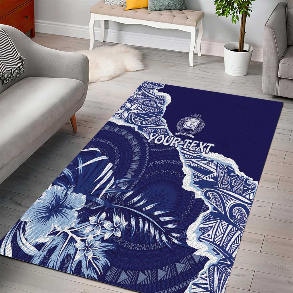 Fiji Queen Victoria School Personalised Area Rug Masi Tapa Torn Style LT7 - Polynesian Pride