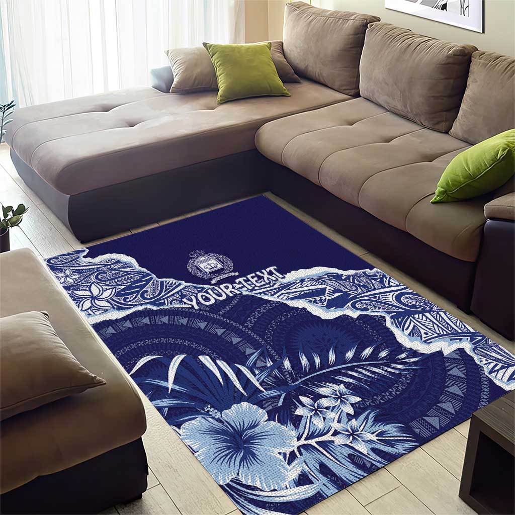 Fiji Queen Victoria School Personalised Area Rug Masi Tapa Torn Style LT7 - Polynesian Pride