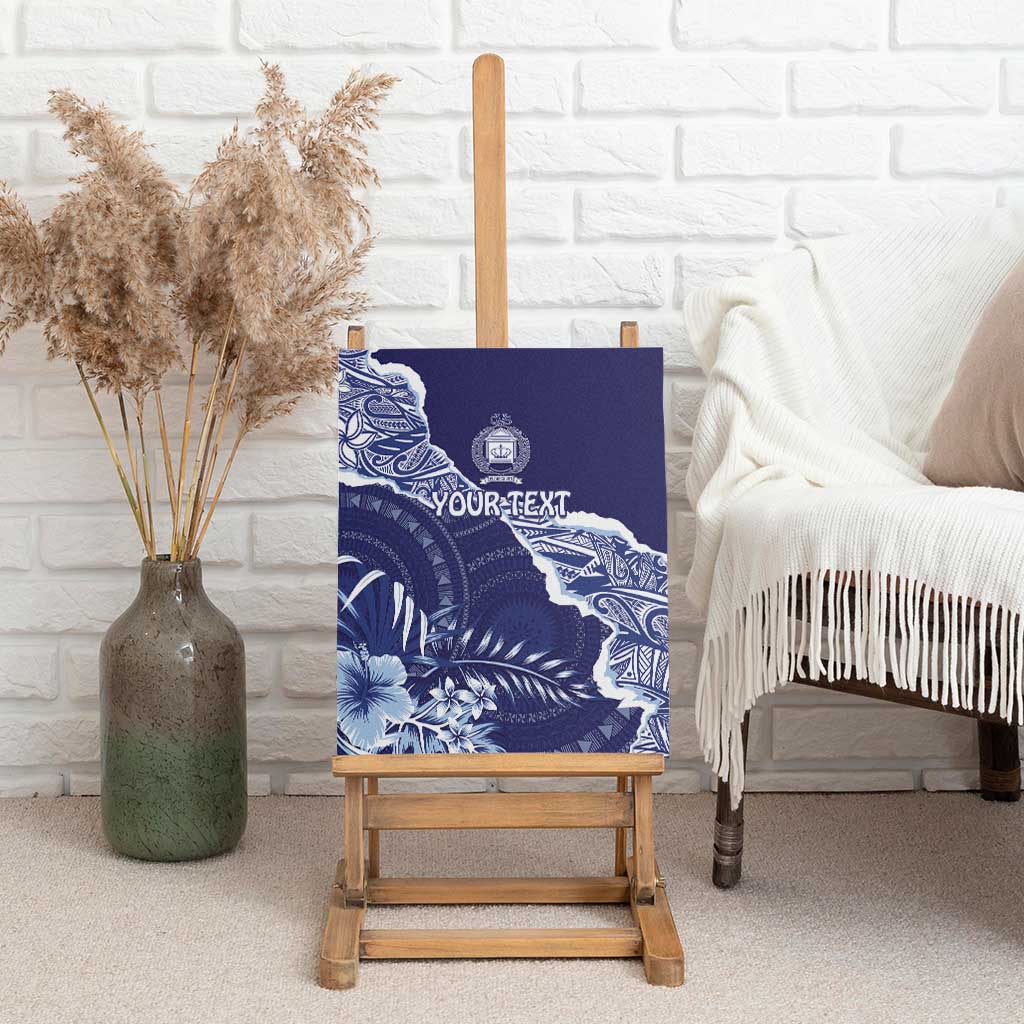 Fiji Queen Victoria School Personalised Canvas Wall Art Masi Tapa Torn Style LT7 - Polynesian Pride