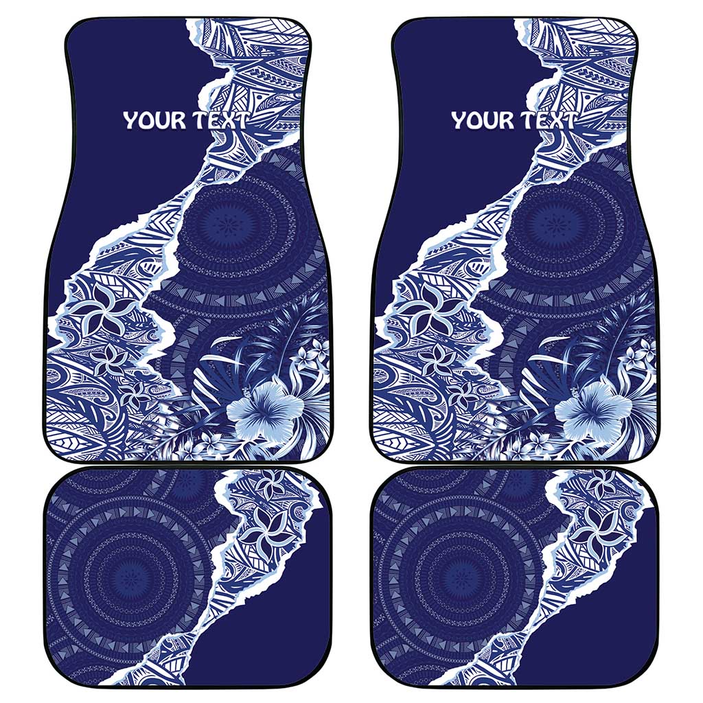 Fiji Queen Victoria School Personalised Car Mats Masi Tapa Torn Style LT7 - Polynesian Pride
