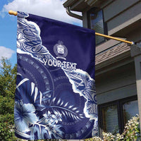 Fiji Queen Victoria School Personalised Garden Flag Masi Tapa Torn Style LT7 - Polynesian Pride