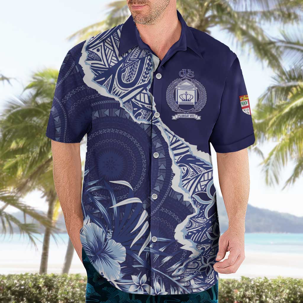 Fiji Queen Victoria School Personalised Hawaiian Shirt Masi Tapa Torn Style LT7 - Polynesian Pride