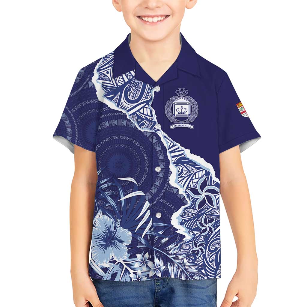 Fiji Queen Victoria School Personalised Hawaiian Shirt Masi Tapa Torn Style LT7 - Polynesian Pride