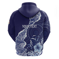 Fiji Queen Victoria School Personalised Hoodie Masi Tapa Torn Style LT7 - Polynesian Pride