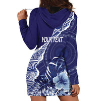 Fiji Queen Victoria School Personalised Hoodie Dress Masi Tapa Torn Style LT7 - Polynesian Pride