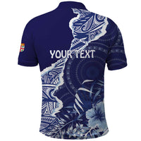 Fiji Queen Victoria School Personalised Polo Shirt Masi Tapa Torn Style LT7 - Polynesian Pride