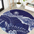 Fiji Queen Victoria School Personalised Round Carpet Masi Tapa Torn Style