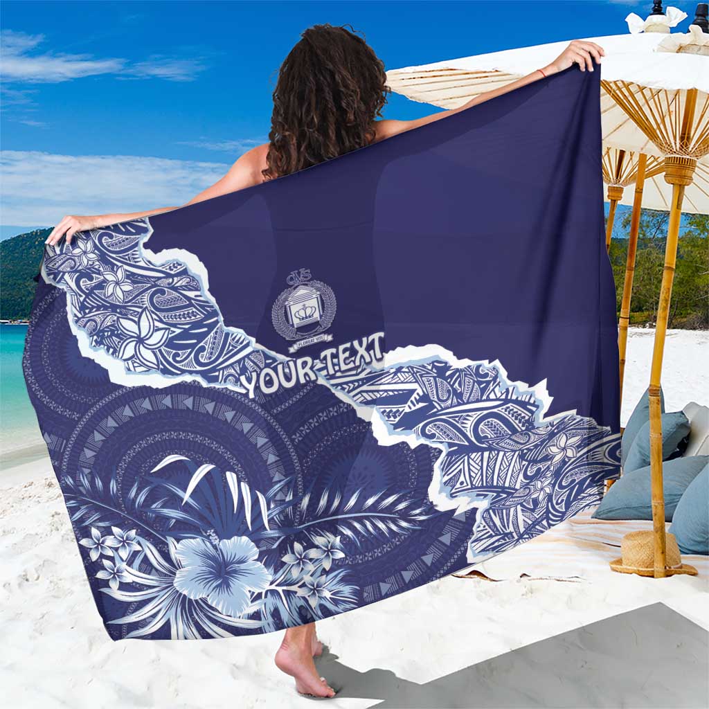 Fiji Queen Victoria School Personalised Sarong Masi Tapa Torn Style