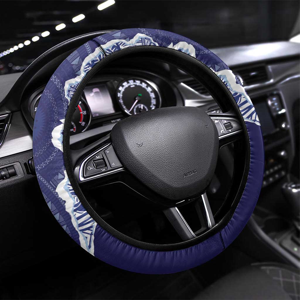 Fiji Queen Victoria School Personalised Steering Wheel Cover Masi Tapa Torn Style