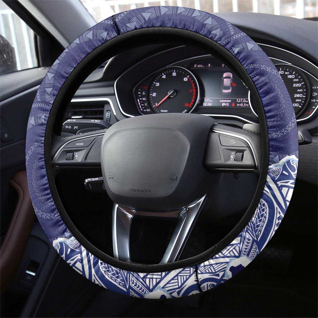 Fiji Queen Victoria School Personalised Steering Wheel Cover Masi Tapa Torn Style LT7 - Polynesian Pride