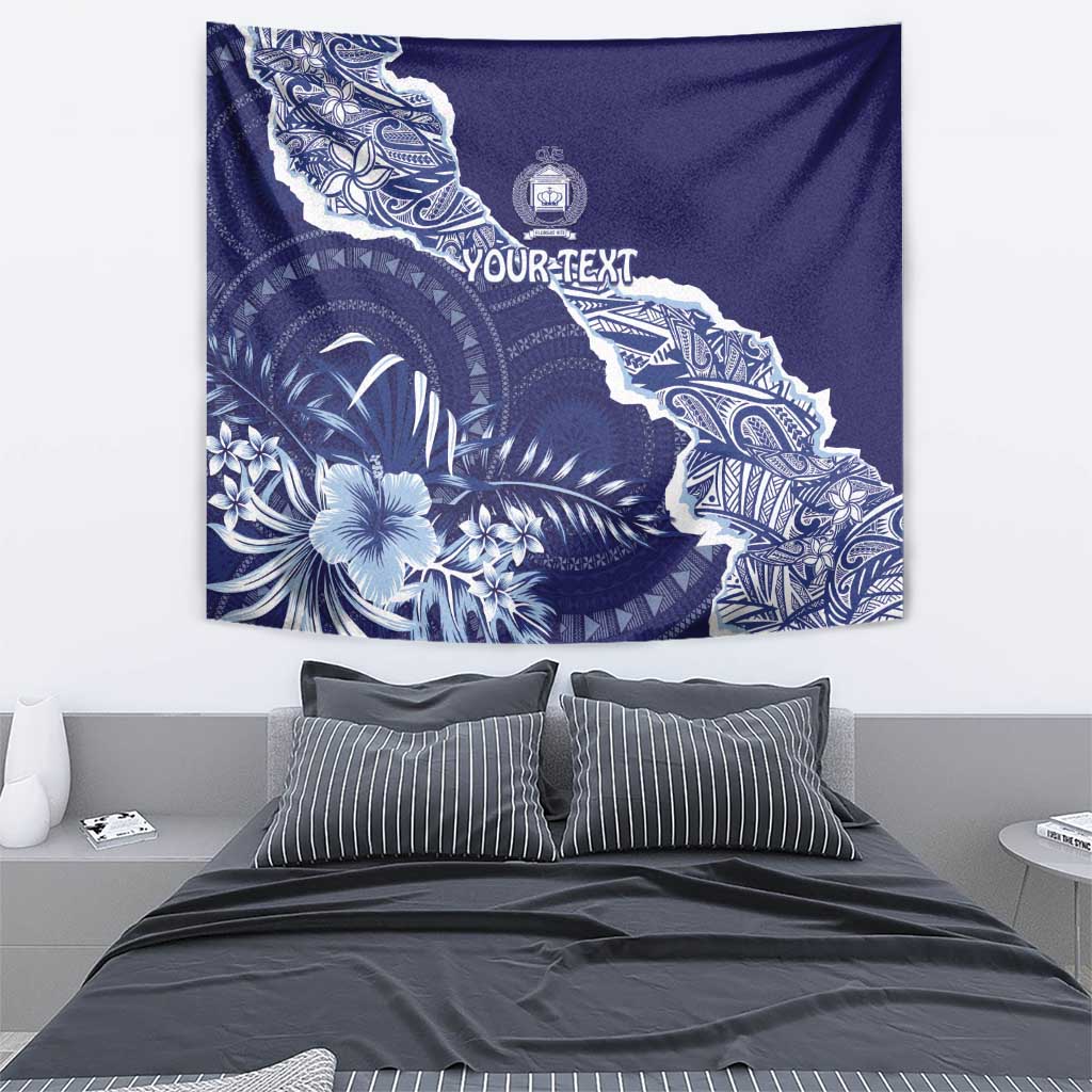 Fiji Queen Victoria School Personalised Tapestry Masi Tapa Torn Style LT7 - Polynesian Pride