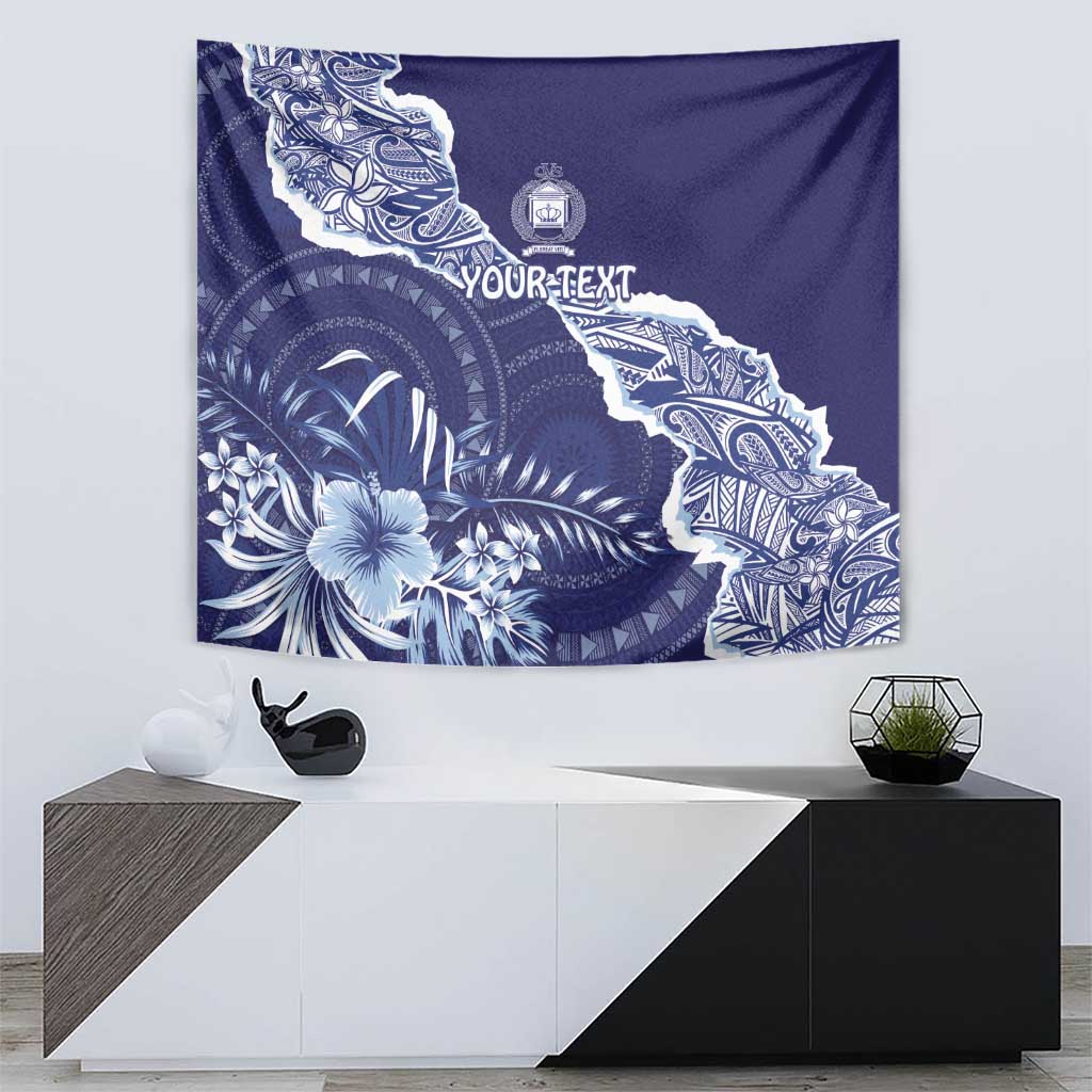 Fiji Queen Victoria School Personalised Tapestry Masi Tapa Torn Style LT7 - Polynesian Pride