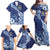 Fiji Lelean Memorial School Personalised Family Matching Off Shoulder Maxi Dress and Hawaiian Shirt Korodredre Davuilevu Masi Mix Style