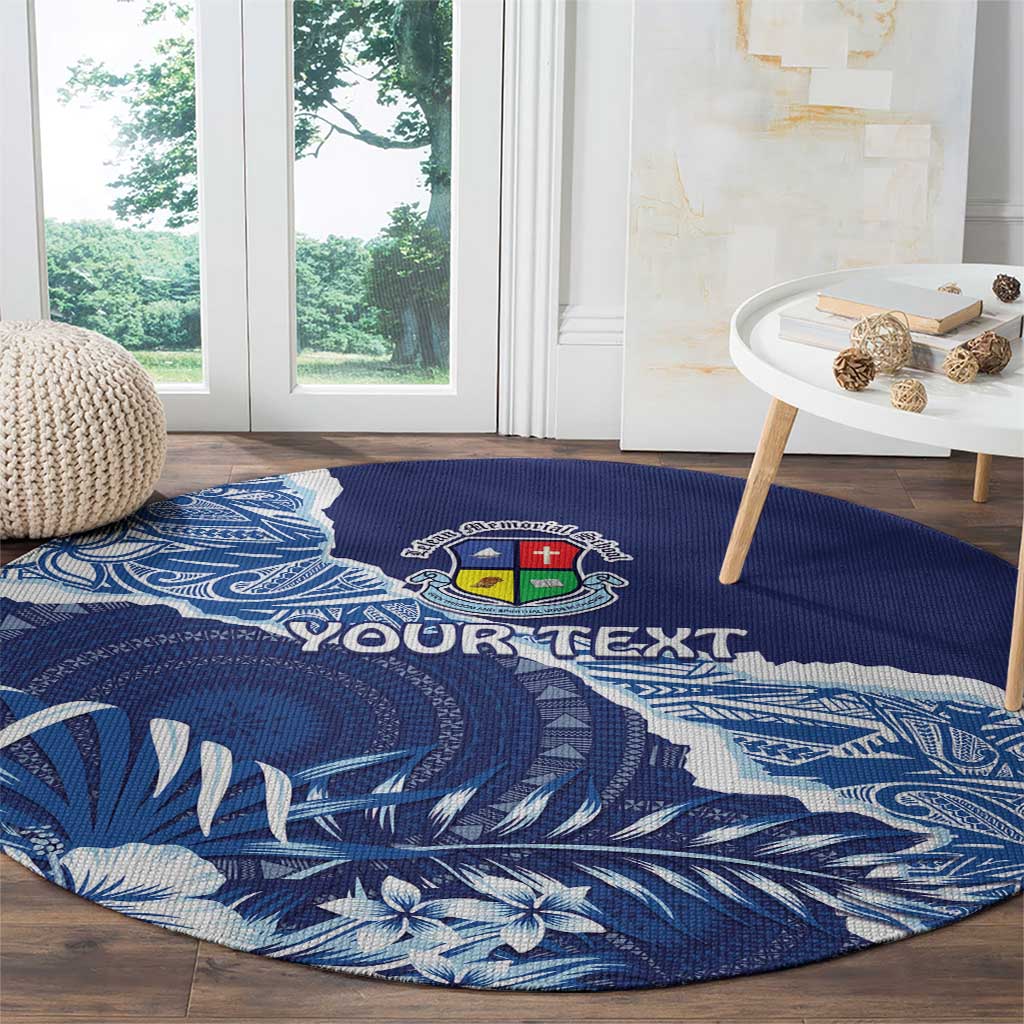 Fiji Lelean Memorial School Personalised Round Carpet Korodredre Davuilevu Masi Mix Style LT7 - Polynesian Pride