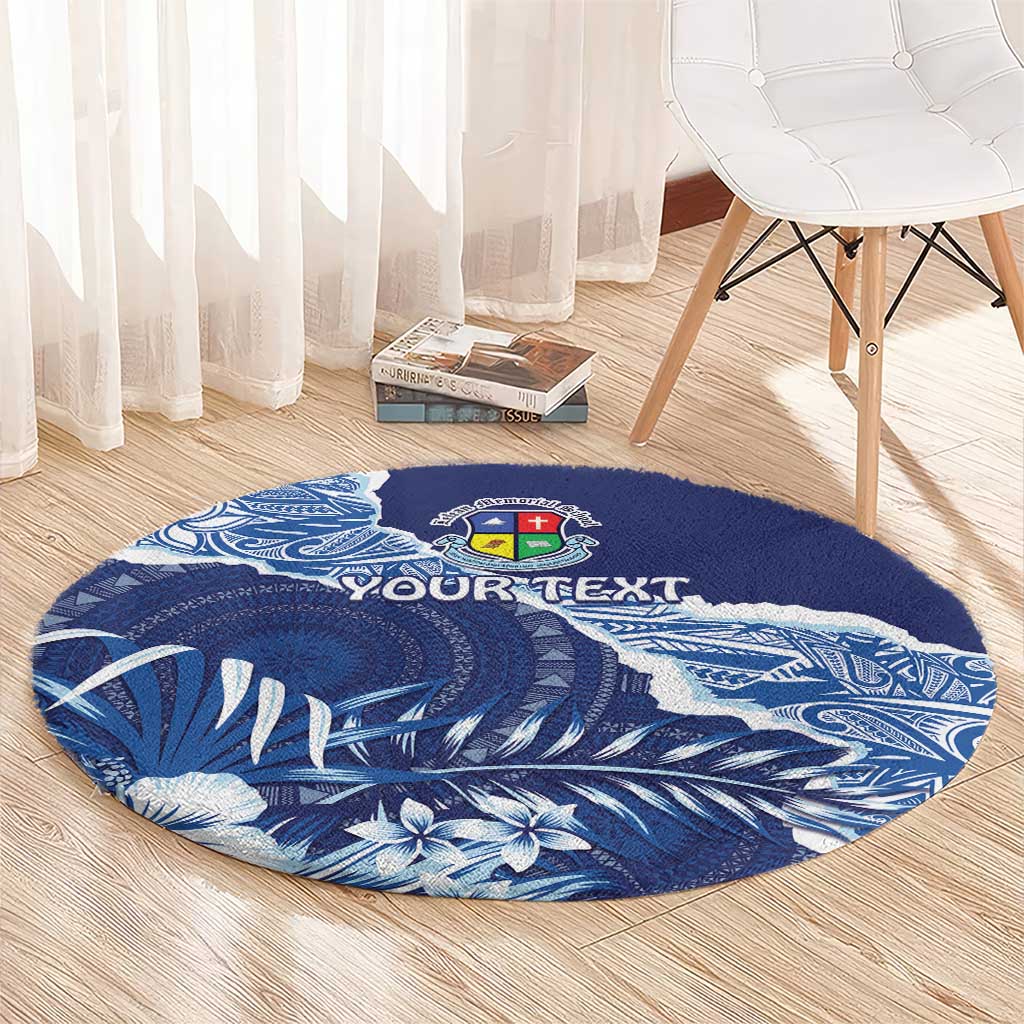 Fiji Lelean Memorial School Personalised Round Carpet Korodredre Davuilevu Masi Mix Style LT7 - Polynesian Pride