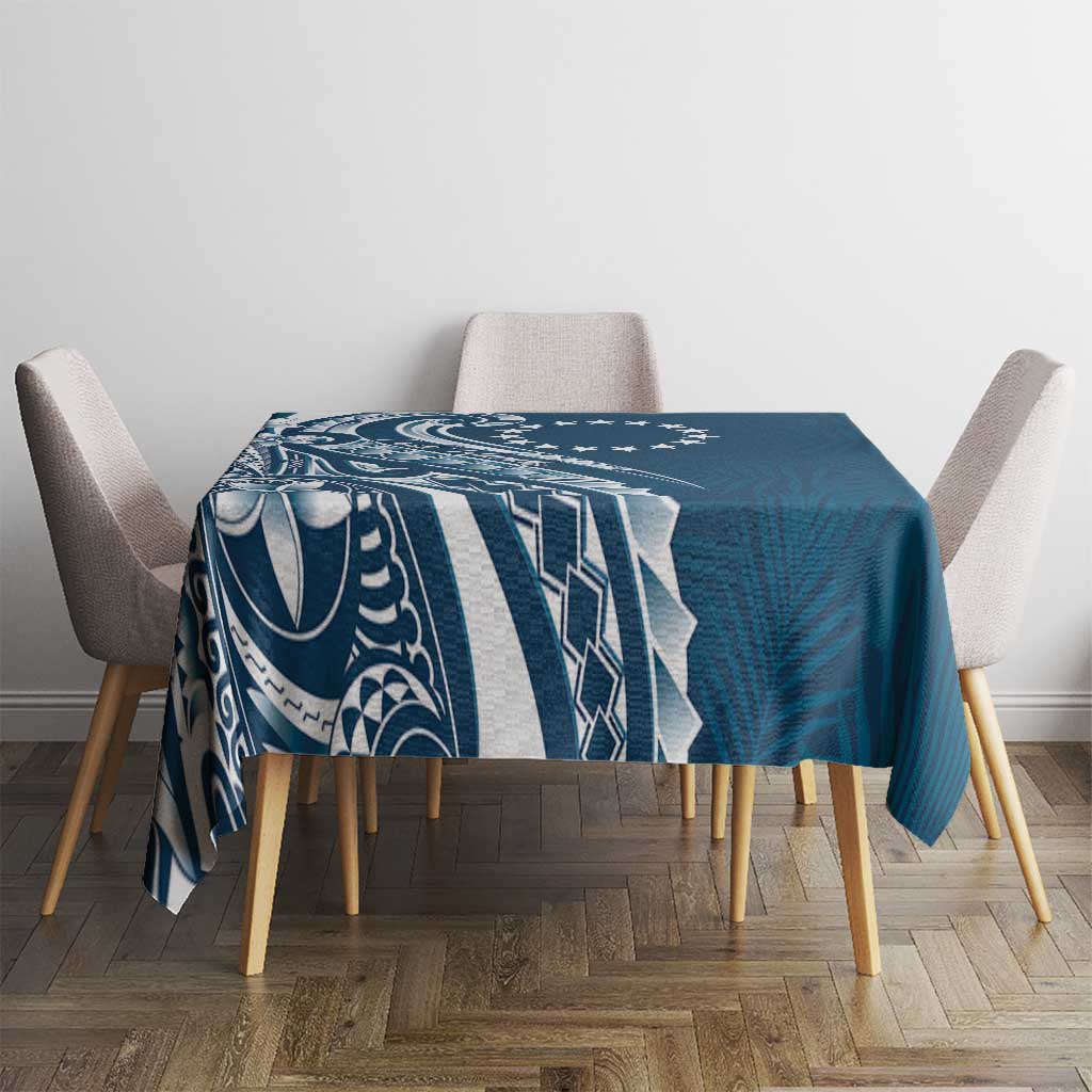Kia Orana Cook Islands Tablecloth Auika Plumeria Tropical Waves LT7 - Polynesian Pride