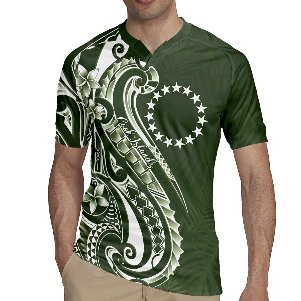 Kia Orana Cook Islands Rugby Jersey Matie Plumeria Tropical Waves LT7 - Polynesian Pride