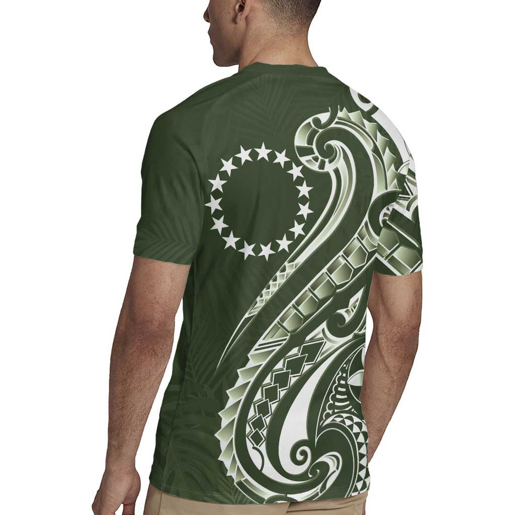 Kia Orana Cook Islands Rugby Jersey Matie Plumeria Tropical Waves LT7 - Polynesian Pride