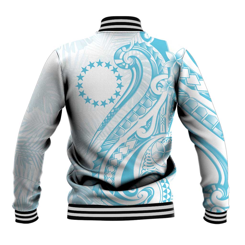 Kia Orana Cook Islands Baseball Jacket Moana Plumeria Tropical Waves LT7 - Polynesian Pride