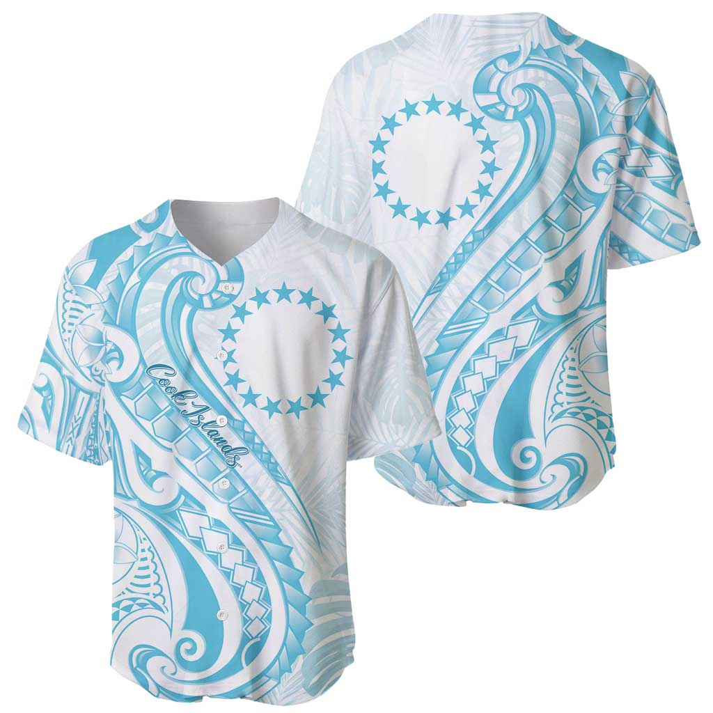 Kia Orana Cook Islands Baseball Jersey Moana Plumeria Tropical Waves LT7 - Polynesian Pride