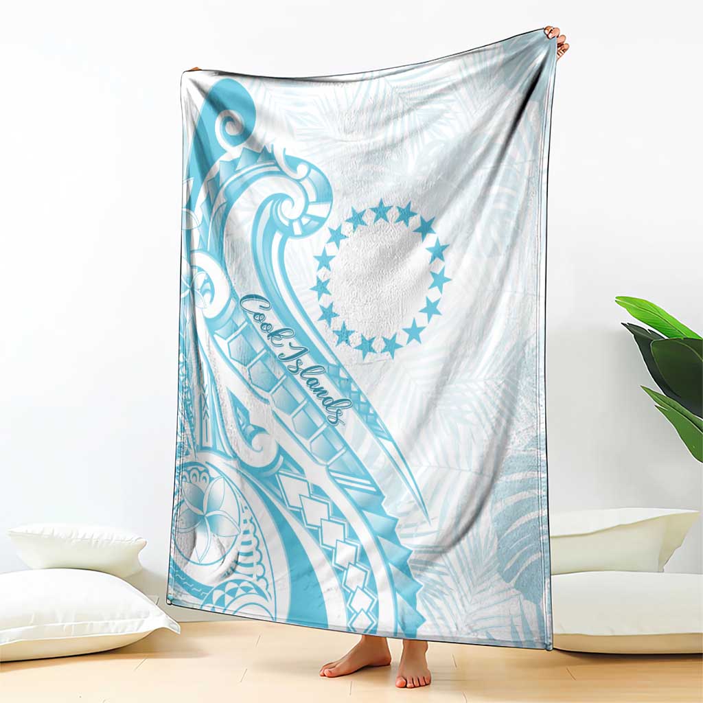 Kia Orana Cook Islands Blanket Moana Plumeria Tropical Waves LT7 - Polynesian Pride