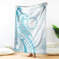 Kia Orana Cook Islands Blanket Moana Plumeria Tropical Waves LT7 - Polynesian Pride