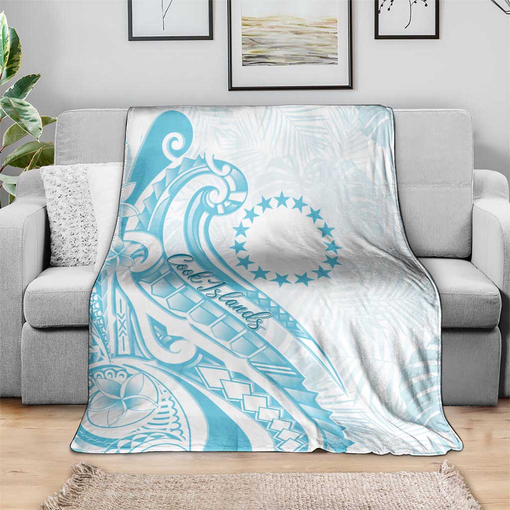 Kia Orana Cook Islands Blanket Moana Plumeria Tropical Waves LT7 - Polynesian Pride
