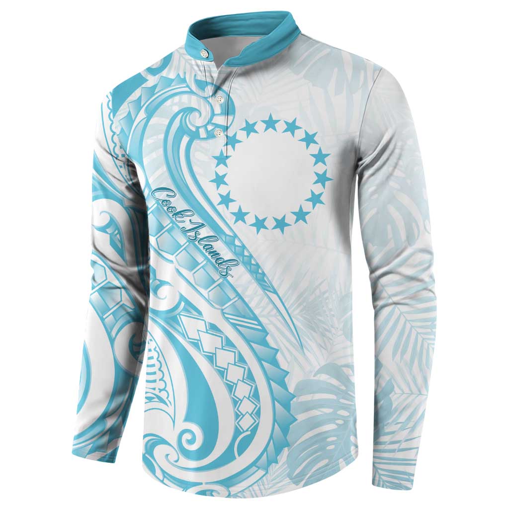 Kia Orana Cook Islands Button Sweatshirt Moana Plumeria Tropical Waves LT7 - Polynesian Pride