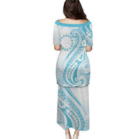 Kia Orana Cook Islands Puletasi Moana Plumeria Tropical Waves LT7 - Polynesian Pride