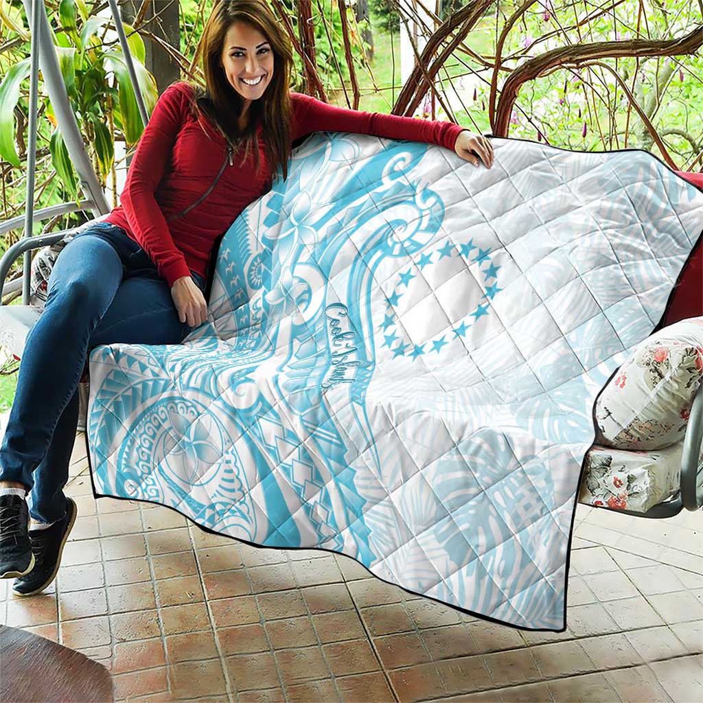 Kia Orana Cook Islands Quilt Moana Plumeria Tropical Waves LT7 - Polynesian Pride