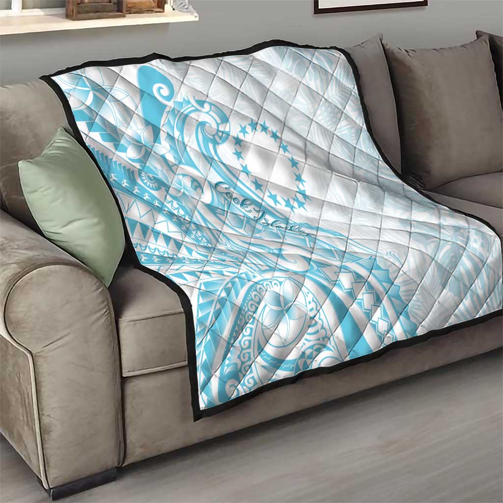 Kia Orana Cook Islands Quilt Moana Plumeria Tropical Waves LT7 - Polynesian Pride