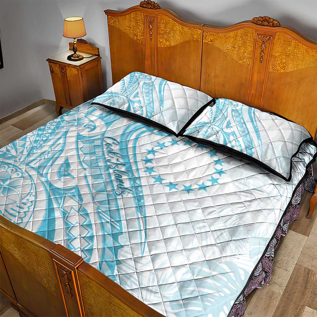 Kia Orana Cook Islands Quilt Bed Set Moana Plumeria Tropical Waves LT7 - Polynesian Pride